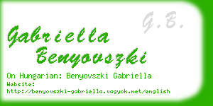 gabriella benyovszki business card